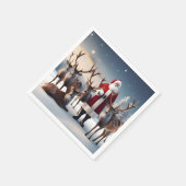 Crew des Weihnachtsmannes: Weihnachtsfeiertage mit Serviette (Ecke)