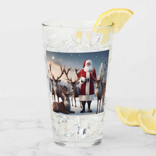 Crew des Weihnachtsmannes: Weihnachtsmann-Posen-Re Glas (Rückseite Ice)