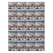 Crew des Weihnachtsmannes: Weihnachtsmann-Posen-Re Tischdecke (Vorderseite)