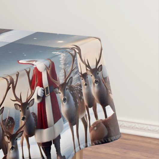 Crew des Weihnachtsmannes: Weihnachtsmann-Posen-Re Tischdecke (Beispiel)