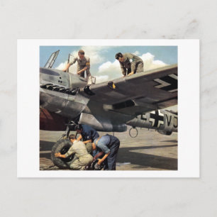 Crew des Zweiten Weltkriegs Luftwaffe und ME-110 Postkarte
