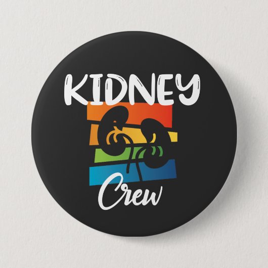 Crew Dialysis Nurse Nephrologie Niere Nierenkolade Button (Vorderseite)