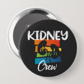 Crew Dialysis Nurse Nephrologie Niere Nierenkolade Button (Vorne & Hinten)