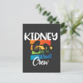 Crew Dialysis Nurse Nephrologie Niere Nierenkolade Dankeskarte (Stehend Vorderseite)