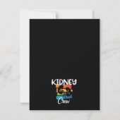 Crew Dialysis Nurse Nephrologie Niere Nierenkolade Dankeskarte (Rückseite)