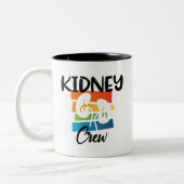 Crew Dialysis Nurse Nephrologie Niere Nierenkolade Zweifarbige Tasse (Links)