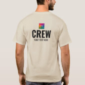 Crew Doppelseitige Logo-Design Mens Sand-Farbe T-Shirt (Rückseite)