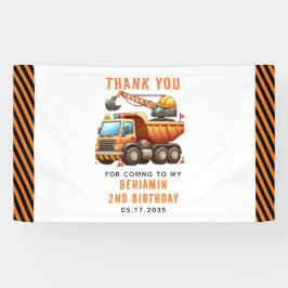 Crew Dump Truck 2. Geburtstag Banner
