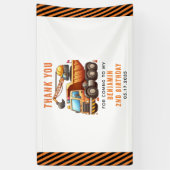 Crew Dump Truck 2. Geburtstag Banner (Vertikal)