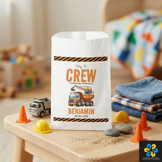 Crew Dump Truck Boy 2. Geburtstag Geschenktütchen