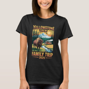 Crew Familienausflug Wyoming Bison Yellowstone Nat T-Shirt