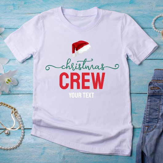 Crew Family Christmas Party, Christmas Group Squad Tri-Blend Shirt