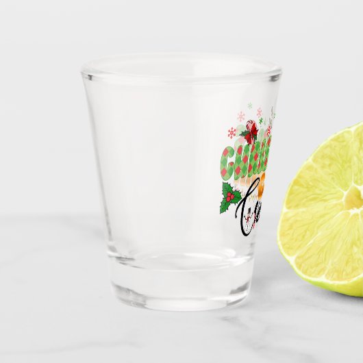 Crew Family Wiedersehen für Weihnachts-Cousin Schnapsglas (Links)