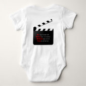 Crew Film Tot Haar und Makeup Baby Strampler (Rückseite)