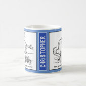 Crew Fischer Skipper & Boat Funny Kaffeetasse (Mittel)
