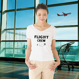 Crew-Flugflugzeug mit modernem Flug T-Shirt