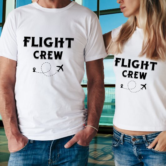 Crew-Flugflugzeug mit modernem Flug T-Shirt