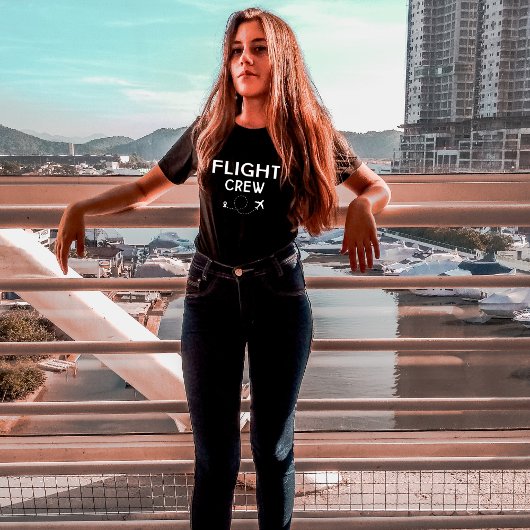 Crew-Flugflugzeug mit modernem Flug T-Shirt