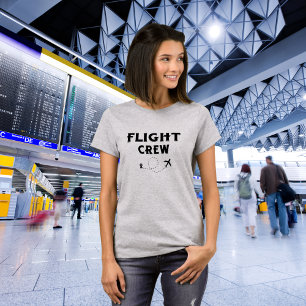 Crew-Flugflugzeug mit modernem Flug T-Shirt