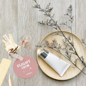 Crew Flying Airplane Urlaub Rosa Schlüsselanhänger