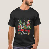 Crew Funny Gnome Weihnachtslicht T-Shirt (Vorderseite)