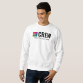 Crew für beidseitig bedruckte Mens Mitarbeiter Wei Sweatshirt (Vorne ganz)