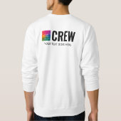 Crew für beidseitig bedruckte Mens Mitarbeiter Wei Sweatshirt (Rückseite)