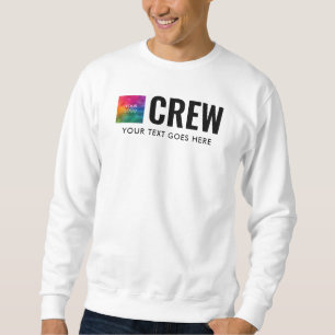 Crew für beidseitig bedruckte Mens Mitarbeiter Wei Sweatshirt