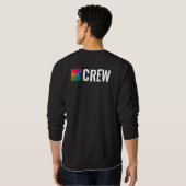 Crew für beidseitige Druckgeräte Sweatshirt (Schwarz voll)
