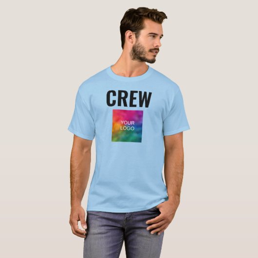 Crew für die Vorderseite und Rückseite Ihr Logo T-Shirt (Vorne ganz)