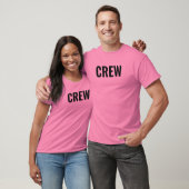 Crew für doppelseitige Entwurfsvorlagen mit rosa S T-Shirt (Unisex)