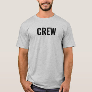 Crew für doppelseitige Gestaltung Bulk Mens Gray T-Shirt