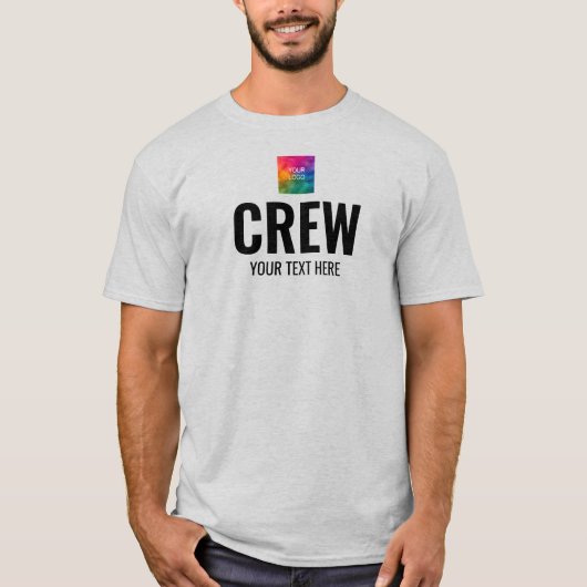 Crew für doppelseitige Logogestaltung T-Shirt (Vorderseite)
