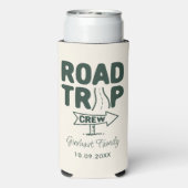 Crew für Familienfahrten Moderne Maßstäbe Selters Dosenkühler (Seltzer Rückseite)