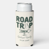 Crew für Familienfahrten Moderne Maßstäbe Selters Dosenkühler (Seltzer Vorderseite)