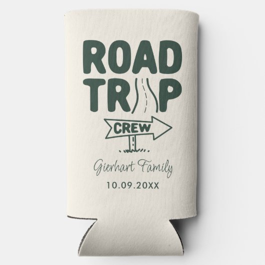 Crew für Familienfahrten Moderne Maßstäbe Selters Dosenkühler (Rückseite)