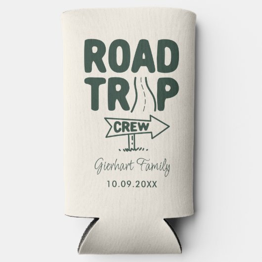 Crew für Familienfahrten Moderne Maßstäbe Selters Dosenkühler (Vorderseite)