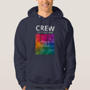 Crew für Firmenlogos Vorlage Mens Navy Blue Hoodie