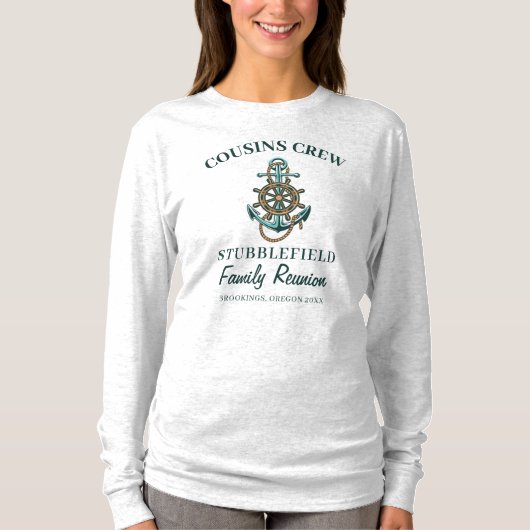 Crew für für Nautische Cousins T-Shirt (Vorderseite)