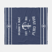 Crew für Leben Wassersport Moderner Individuelle N Fleecedecke (Vorderseite (Horizontal))