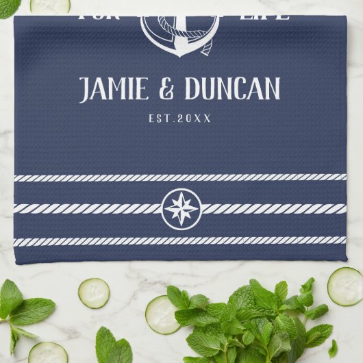 Crew für Leben Wassersport Moderner Individuelle N Geschirrtuch (Gefaltet)