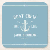 Crew für Leben Wassersport Moderner Individuelle N Rechteckiger Pappuntersetzer (Vorderseite)