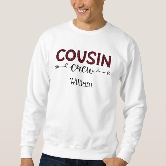 Crew für personalisierte Cousin Sweatshirt (Vorderseite)