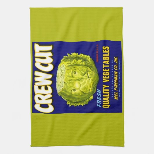 Crew Gemüseschachtelabdruck schneiden Geschirrtuch (Vertikal)