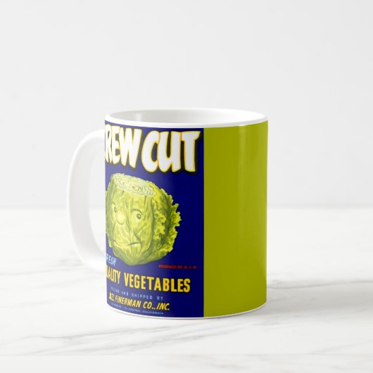 Crew Gemüseschutzetikett schneiden Kaffeetasse (Vorderseite Links)