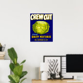 Crew Gemüseschutzetikett schneiden Poster (Heimbüro)