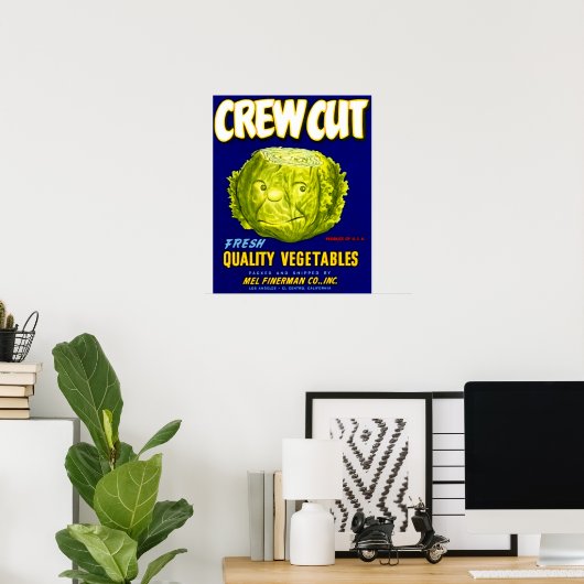 Crew Gemüseschutzetikett schneiden Poster (Heimbüro)