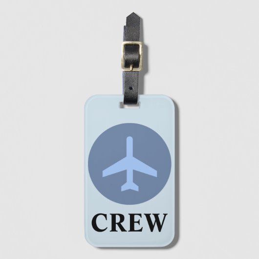 Crew-Gepäckanhänger in Vintage-Blau Gepäckanhänger (Vorderseite Vertikal)