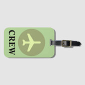 Crew Gepäckanhänger Vintag grün (Vorderseite (Horizontal))