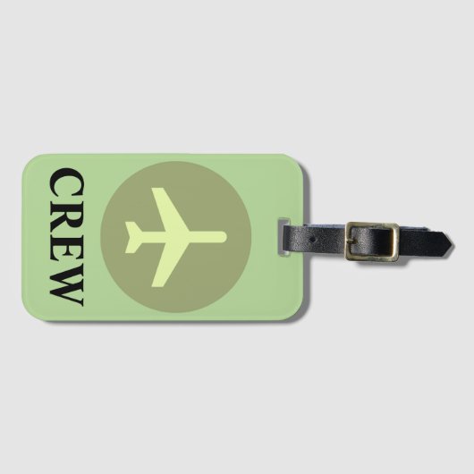 Crew Gepäckanhänger Vintag grün (Vorderseite (Horizontal))